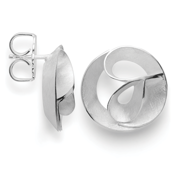 925/øreringe,rhd,børstet/blank, från Bastian Inverun