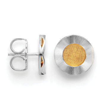 925/- øreringe, delvis fg., mat, från Bastian Inverun