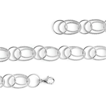 925/- armbånd, børstet/blank, 19cm, från Bastian Inverun