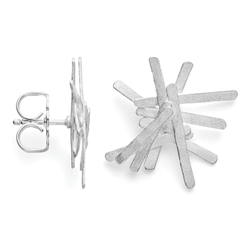 925/- øreringe, mat, från Bastian Inverun