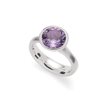 925/- ring, mat/pol., amethyst 3,2ct, från Bastian Inverun