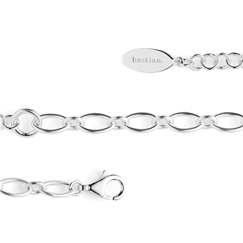 925/- armbånd, mat, 19+3cm, från Bastian Inverun