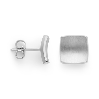 925/- øreringe, mat/blank,10mm, från Bastian Inverun