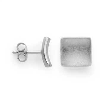 925/-øreringe, rhd, børstet/pol.,10mm, från Bastian Inverun