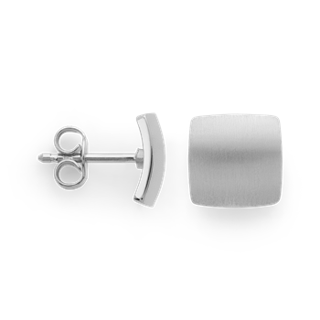 925/- øreringe, mat/blank, 8mm, från Bastian Inverun