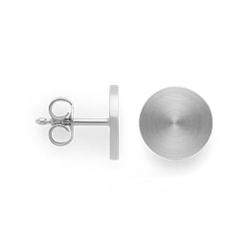 925/- øreringe, mat/blank,10mm, från Bastian Inverun