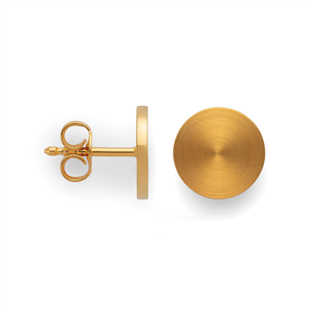 925/- øreringe, fg., mat/blank, 10mm, från Bastian Inverun