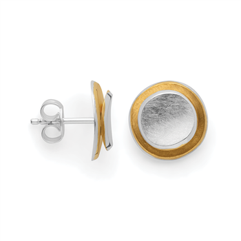 925/- øreringe, delvis fg., børstet, från Bastian Inverun