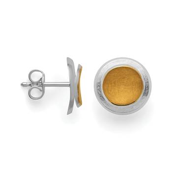 925/- øreringe, fg., børstet, från Bastian Inverun