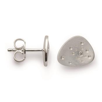 925/- Ørestikker, matte, Dia. 0,02ct W-SI, från Bastian Inverun