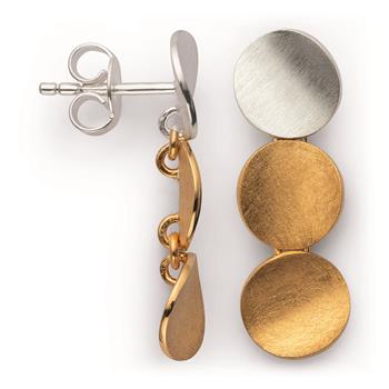 925/- Ørestikker, delvist forgyldt, mat/mat, från Bastian Inverun