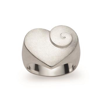 925/- Ring, rhodineret, mat, från Bastian Inverun