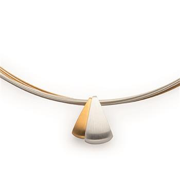 925/-vedhæng, rhodineret, delvist forgyldt, mat, från Bastian Inverun