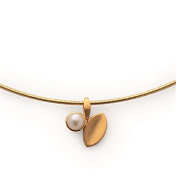 925/- Vedhæng, fg, matteret, kulturperle 1.1ct, från Bastian Inverun