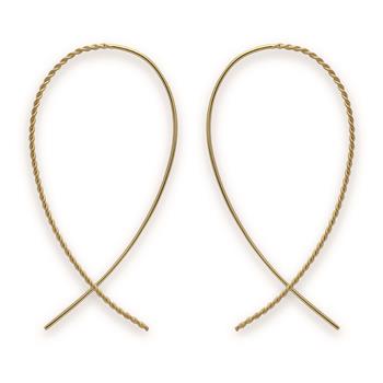 925/- Øreringe, forgyldt, matte, från Bastian Inverun