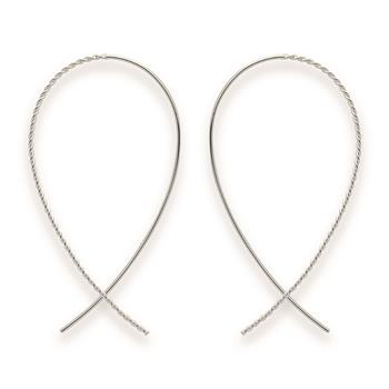 925/- Øreringe, rhodineret, poleret, från Bastian Inverun