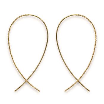 925/- Øreringe, forgyldt, poleret, från Bastian Inverun