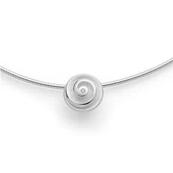 925/- vedhæng, rh, matt/pol, dia. 0,015 ct W-SI, från Bastian Inverun