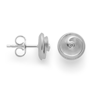 925/- ørestikker, matte/poleret, dia. 0,02ct W-SI, från Bastian Inverun