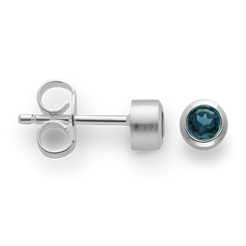 925/ørestikker, satin mat, topaz london blå0,26ct, från Bastian Inverun