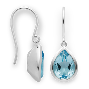 925/- vedhæng, rh, poleret, blå topas 6,37ct, från Bastian Inverun