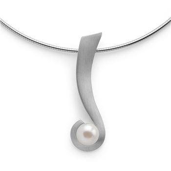 925/-vedhæng, rh, mat, kultur perle 8,93ct, från Bastian Inverun