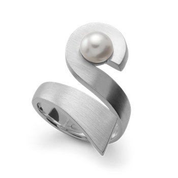 925/-ring, rh, mat, kultur perle 2,15 ct, från Bastian Inverun