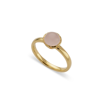 925 ring, forgyldt,poleret, rosenkvarts 1,33 karat, från Bastian Inverun
