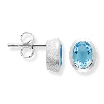 925/- Rh ørestikker blå topas 1,26ct. Mat/pol, från Bastian Inverun