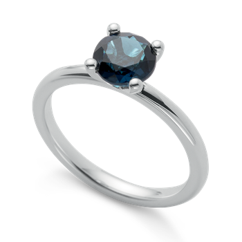 925/- Rh Ring blå topas 1,50,ct poleret, från Bastian Inverun