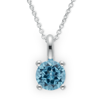 925/- Vedhæng blå topas 0,97ct. Poleret, från Bastian Inverun