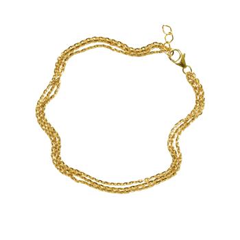 18kt Armbånd & halskæde med 3 rækker 17+1cm, från San - Links of Joy