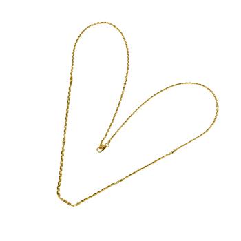 Halskæde i forløb - 14kt guld med Facetterede Antracit Diamanter 38cm, från San - Links of Joy
