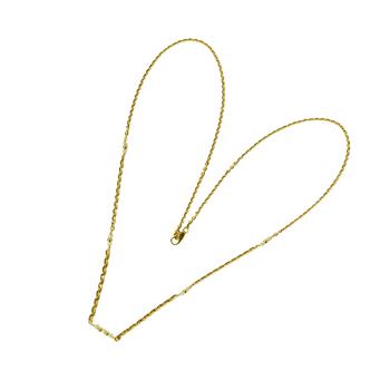 Halskæde i forløb - 14kt guld med Facetterede Hvide  Diamanter 38cm, från San - Links of Joy