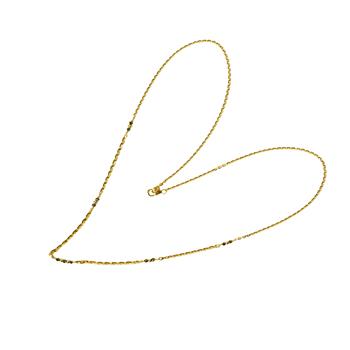 Halskæde i forløb - 14kt guld med Facetterede Sorte Diamanter 38cm, från San - Links of Joy