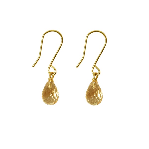 14K Earrings w.Faceted Citrine 14karat , från San - Links of Joy