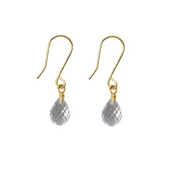 14K Earrings w.Faceted Mountain Crystal 14karat , från San - Links of Joy