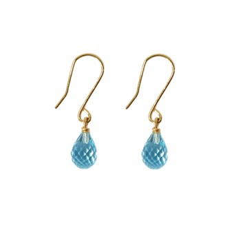 14K Earrings w.Faceted Blue Topas 14karat , från San - Links of Joy