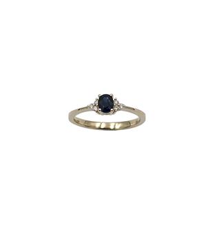 Ring 14 karat guld safir med 0,055ct wsi, från L&G