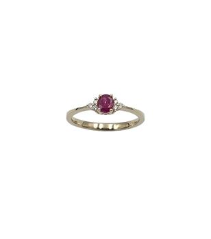 Ring 14 karat guld rubin med 0,055ct wsi, från L&G
