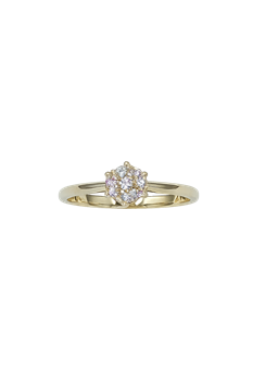 Ring 14 karat guld Stjerne 0,19 carat WSI, från L&G