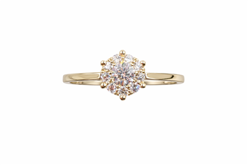 Ring 14 karat BIG STJERNE 0,41 carat WSI, från L&G