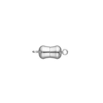 Rhod. Sølv magnet perlelås 12mm blank , från Siersbøl