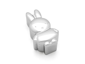 Tand-/hårlokæske Miffy, sølvfarvet (liggende), från Noa Kids