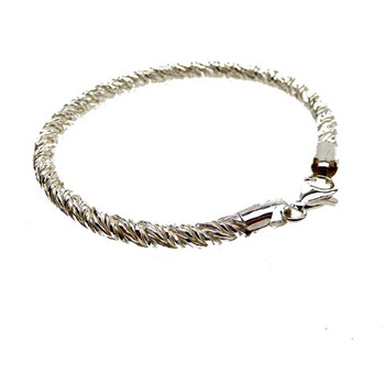 4,5mm Rævekæde/Twistet i Blank Sterlingsølv Armbånd & Halskæde 18cm, från San - Links of Joy