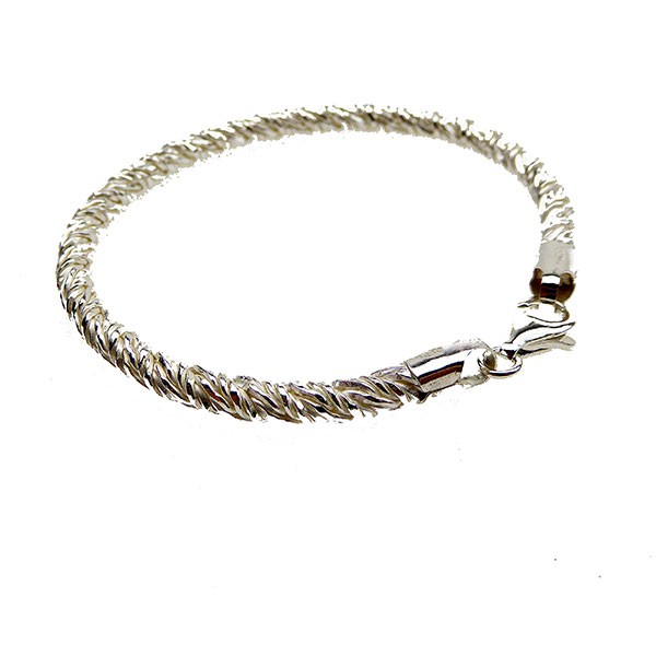 4,5mm Rævekæde/Twistet i Blank Sterlingsølv Armbånd & Halskæde 18cm, från San - Links of Joy