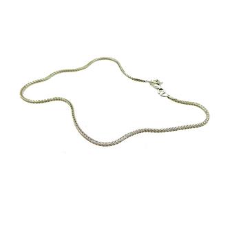 1,3mm Rævekæde i Blank Sterlingsølv -Armbånd 20 cm, fra San - Links of Joy