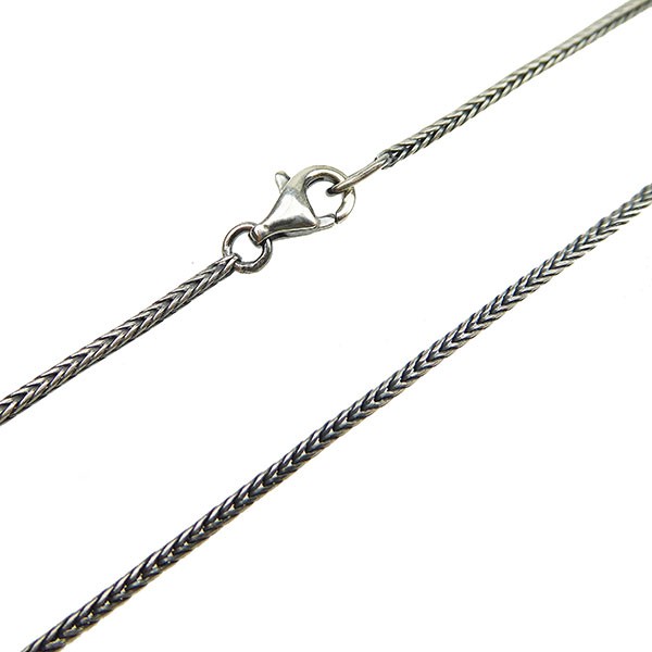 1,3mm Rævekæde i Let Oxyderet Sterlingsølv Armbånd & Halskæde 18cm, från San - Links of Joy