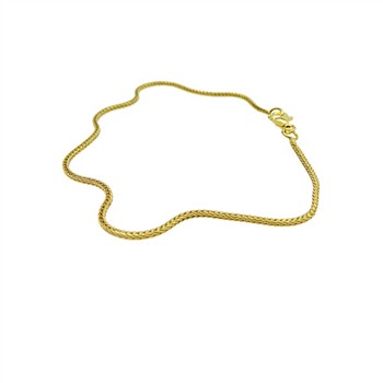 1,3mm Rævekæde i Forgyldt Sterlingsølv Armbånd & Halskæde 16cm, från San - Links of Joy