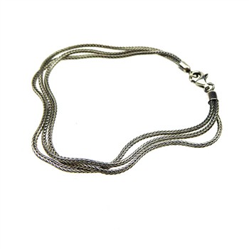 Armbånd & halskæde - 3 rk.Rævekæde - Letoxyderet 16cm, från San - Links of Joy